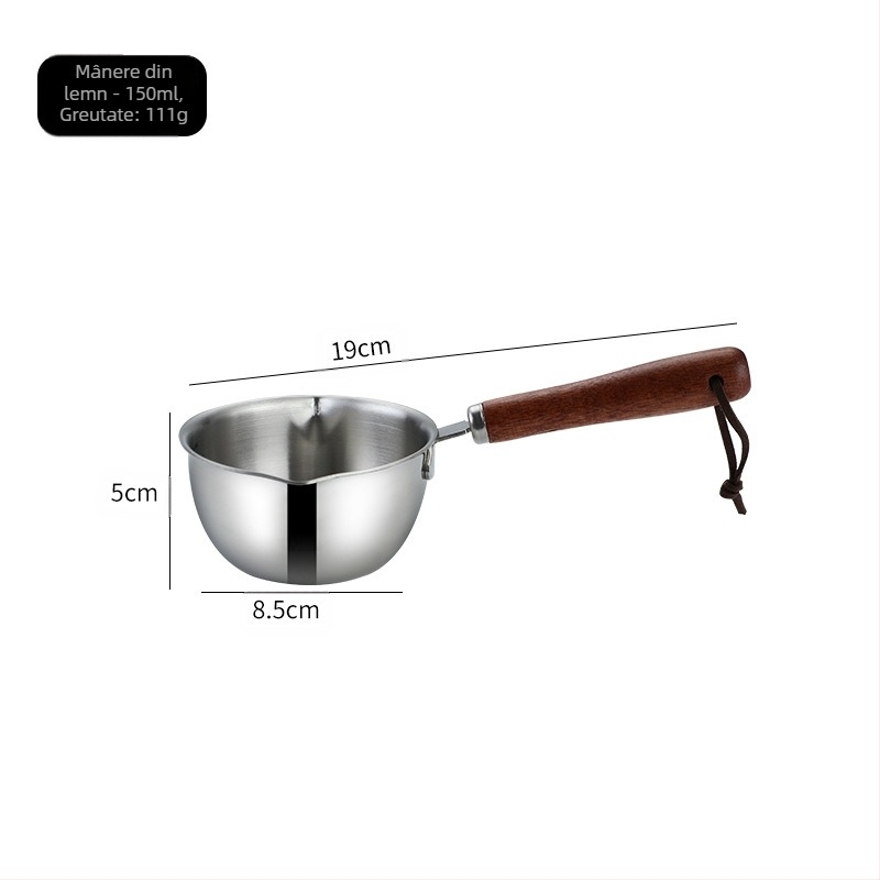 Daoqi 304 oțel inoxidabil ulei turnare oală mică îngroșată bucătărie mini lapte oală ulei de uz casnic turnare ulei fierbinte oală mică en-gros