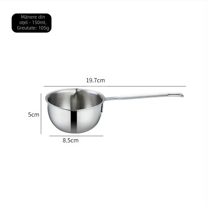 Daoqi 304 oțel inoxidabil ulei turnare oală mică îngroșată bucătărie mini lapte oală ulei de uz casnic turnare ulei fierbinte oală mică en-gros