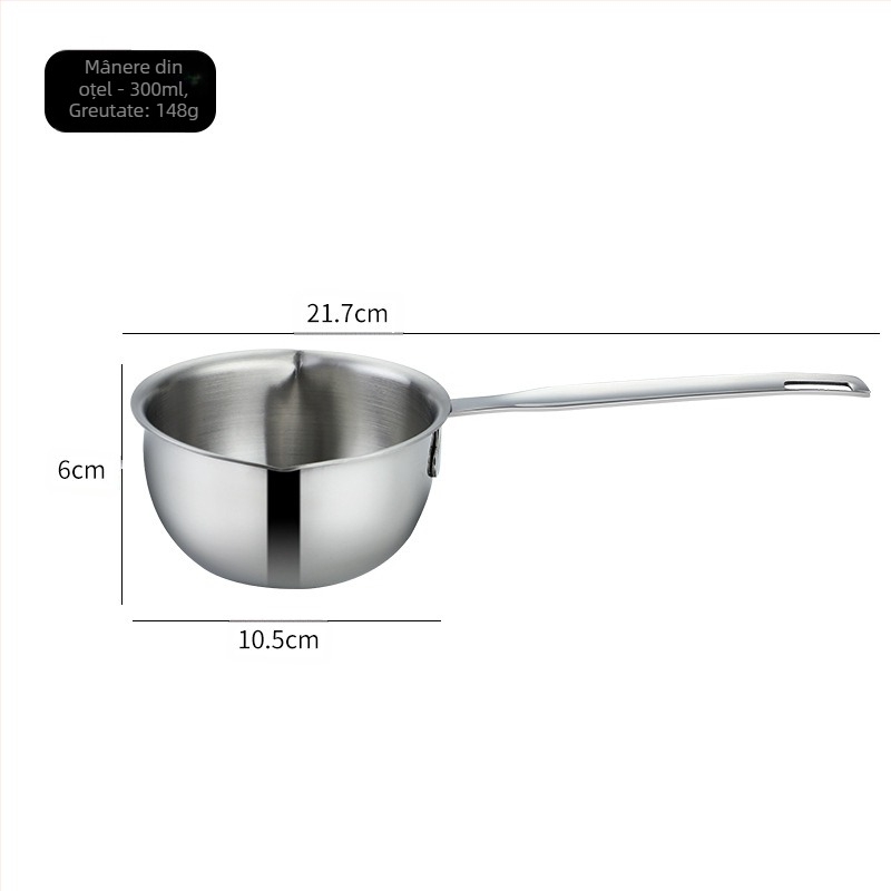 Daoqi 304 oțel inoxidabil ulei turnare oală mică îngroșată bucătărie mini lapte oală ulei de uz casnic turnare ulei fierbinte oală mică en-gros