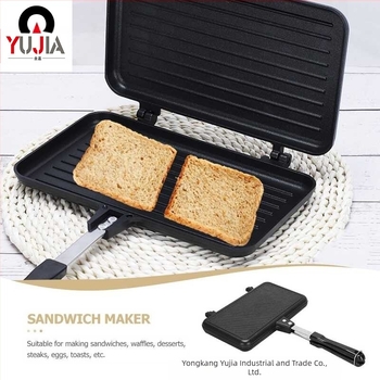 Tigaie de copt sandwich-uri cu vânzare directă transfrontalieră, tigaie cu două fețe, fund plat, tigaie detașabilă antiaderentă cu buzunar față-verso pentru pâine