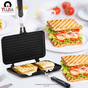 Tigaie de copt sandwich-uri cu vânzare directă transfrontalieră, tigaie cu două fețe, fund plat, tigaie detașabilă antiaderentă cu buzunar față-verso pentru pâine