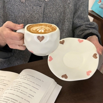 Ceașcă de cafea ceramică pictată manual, în stil coreean, cu flori, transfrontalieră, de mare valoare, pentru micul dejun, ceașcă de latte