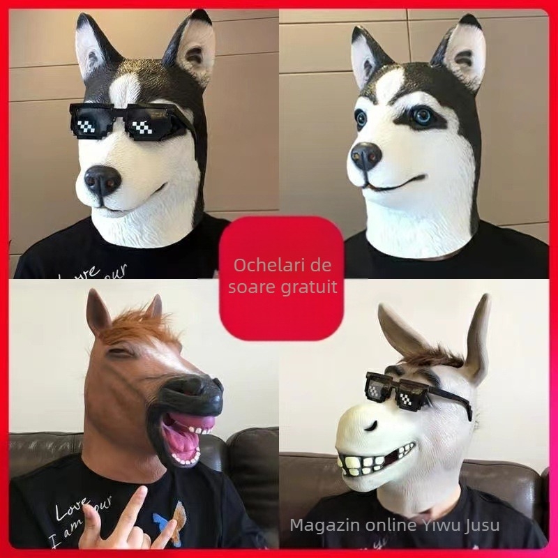 Factory Halloween cosplay amuzant animale pălărie mască amuzantă sculptură în nisip scuturare recuzită amuzantă transfrontalieră