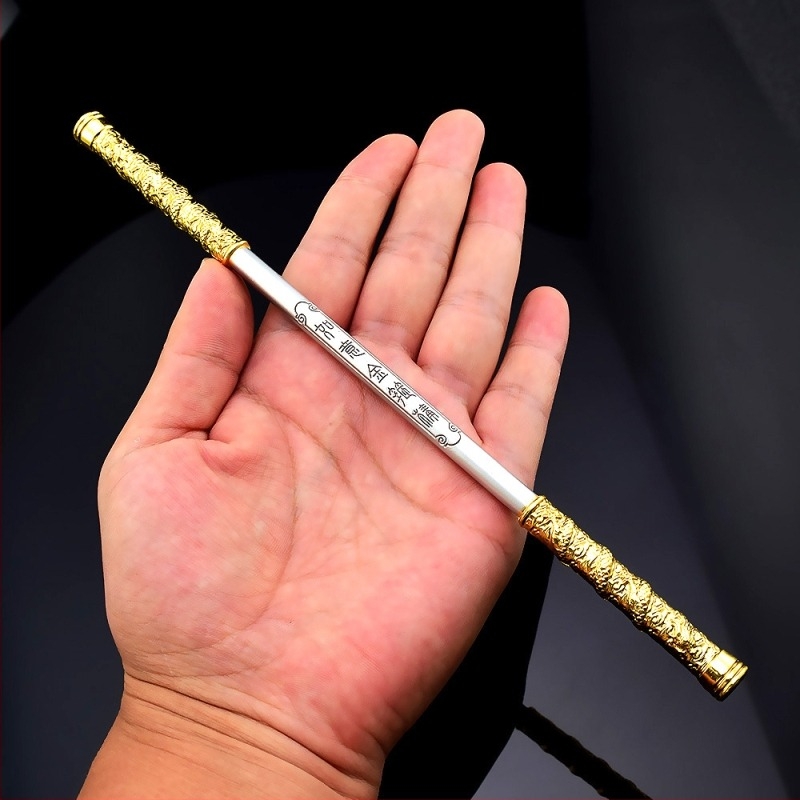 Regele Pesticide Joc Înconjurător Maimuță Regele Maimuță Walker 22cm Aur Inel Armă Model Artizanat Ornamente