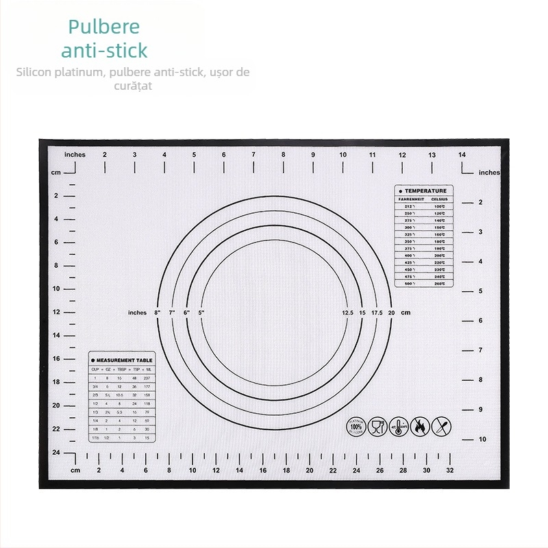 Silicon alimentar grad frământare mat bucătărie uz casnic frământare mat pliere zahăr cu aluat gradat instrumente de copt