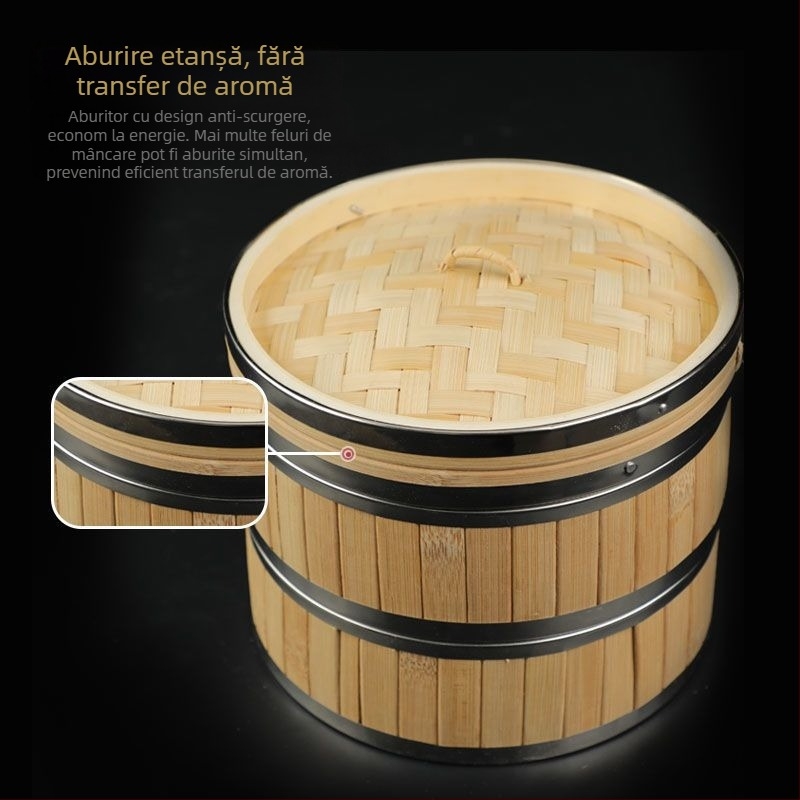 Abur nou din oțel inoxidabil, abur adâncit din bambus, abur ranforsat cu inel de oțel, abur comercial pentru hoteluri, vânzări directe din fabrică