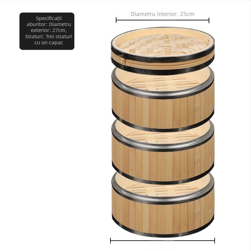 Abur nou din oțel inoxidabil, abur adâncit din bambus, abur ranforsat cu inel de oțel, abur comercial pentru hoteluri, vânzări directe din fabrică