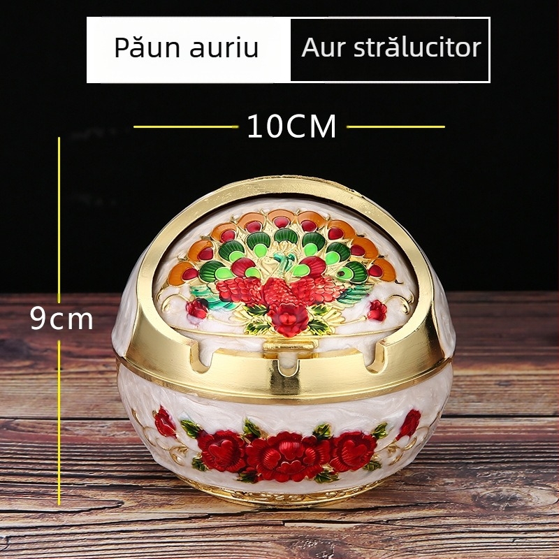 Scrumieră Ma to Chenggong pentru casă, sufragerie, creativă, personalizată, cu capac, anti-cenușă zburătoare, anti-fum, cu aromă de fum, ornamente pentru scrumieră