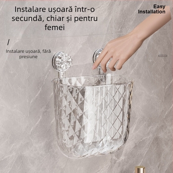 Coș de gunoi de bucătărie, montat pe perete, pentru toaletă, baie, living, coș de hârtie, capacitate mare, pliabilă, găleată de depozitare a deșeurilor de bucătărie, pliabilă