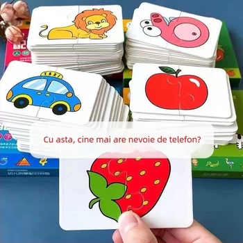 Puzzle cu puncte, 0-3 ani, nivel de intrare, grădiniță, educație timpurie, jucării educative pentru copii, puzzle DIY, cărți de potrivire, utilizare a creierului