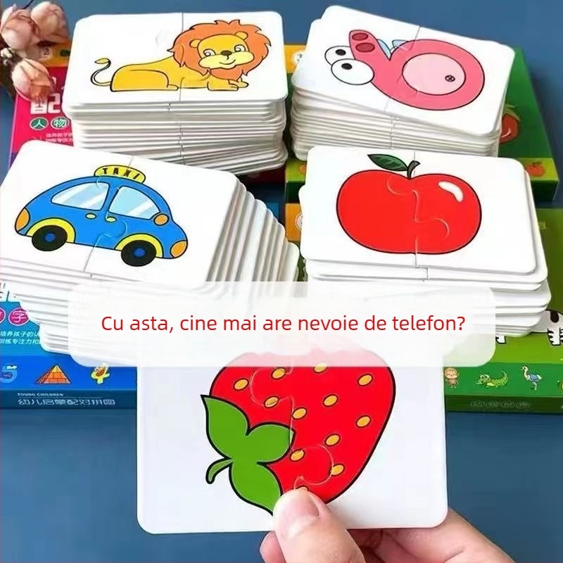 Puzzle cu puncte, 0-3 ani, nivel de intrare, grădiniță, educație timpurie, jucării educative pentru copii, puzzle DIY, cărți de potrivire, utilizare a creierului