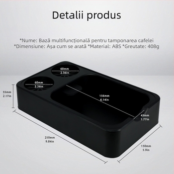 Cutie multifuncțională pentru cafea, cu suport pentru mâner, pentru depozitarea zațurilor, din ABS italian, nouă