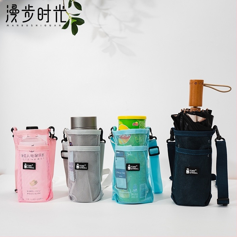 Set termos pentru copii, geantă portabilă pentru pahare de apă, curea pentru sticlă de băuturi, geantă de plasă rezistentă la căderi, husă de protecție pentru copii, curea de protecție Crossbody în aer liber