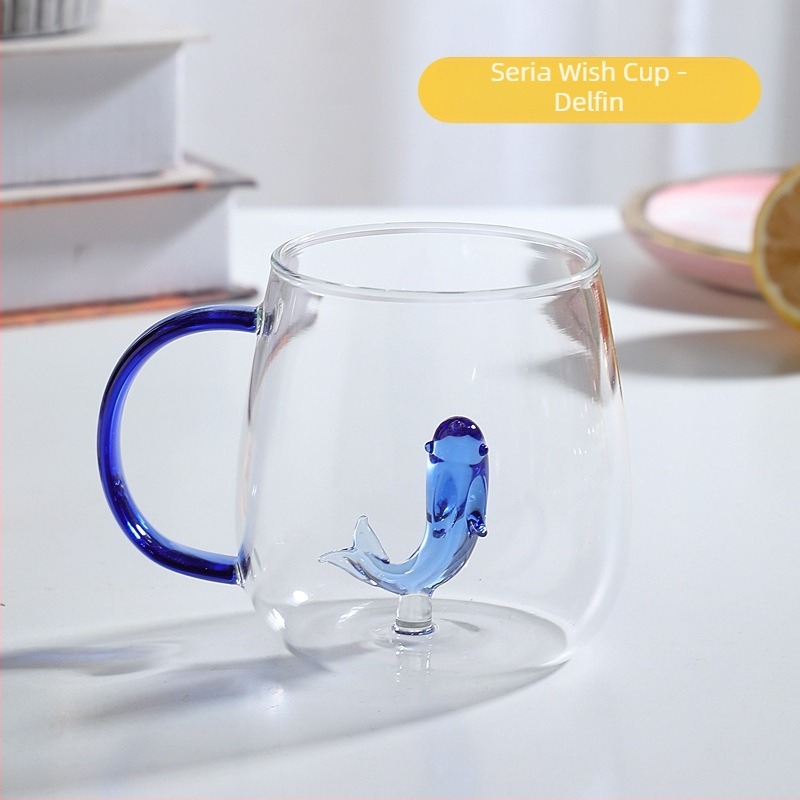 Mâner de culoare animală din sticlă, cu desene animate, cană tridimensională cu animale, cu conținut ridicat de borosilicat, en-gros, sticlă nouă cu valoare ridicată de culoare, cu mâner