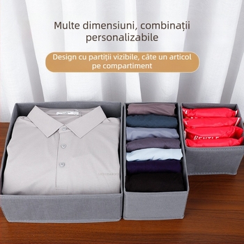 Cutie de depozitare pliabilă multifuncțională pentru haine, cutie de depozitare pentru haine, pantaloni și șosete, depozitare pentru lenjerie intimă acasă