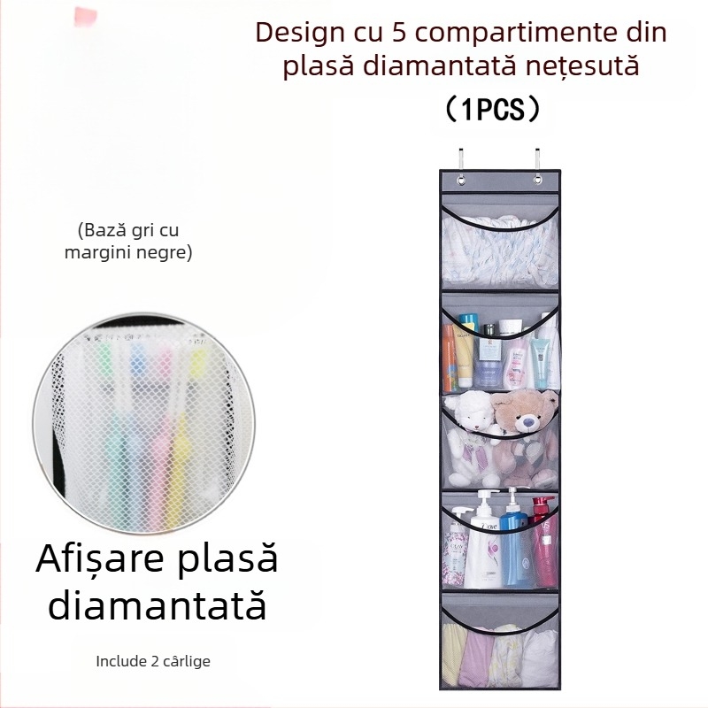 Temu New, geantă mare de depozitare cu 5 compartimente, din material nețesut, pentru depozitare și organizare a lenjeriei intime, cu cinci compartimente