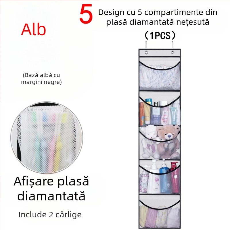 Temu New, geantă mare de depozitare cu 5 compartimente, din material nețesut, pentru depozitare și organizare a lenjeriei intime, cu cinci compartimente