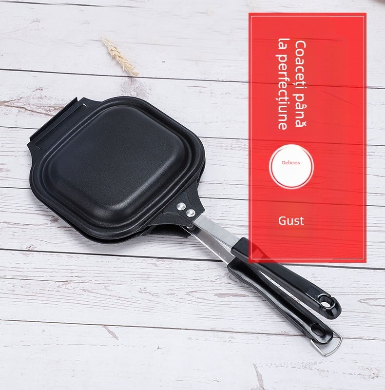 Tavă de copt sandwich detașabilă din fontă, cu clemă pentru pâine prăjită, matriță de copt pentru hamburgeri, furnizare directă din fabrică, en-gros