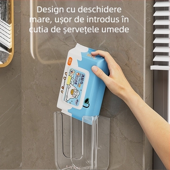 Cutie de depozitare pentru prosoape umede, fără perforații, în formă de U, ușoară, de lux, fără sudură, multifuncțională, pentru toaletă și baie, cutie de depozitare pentru prosoape