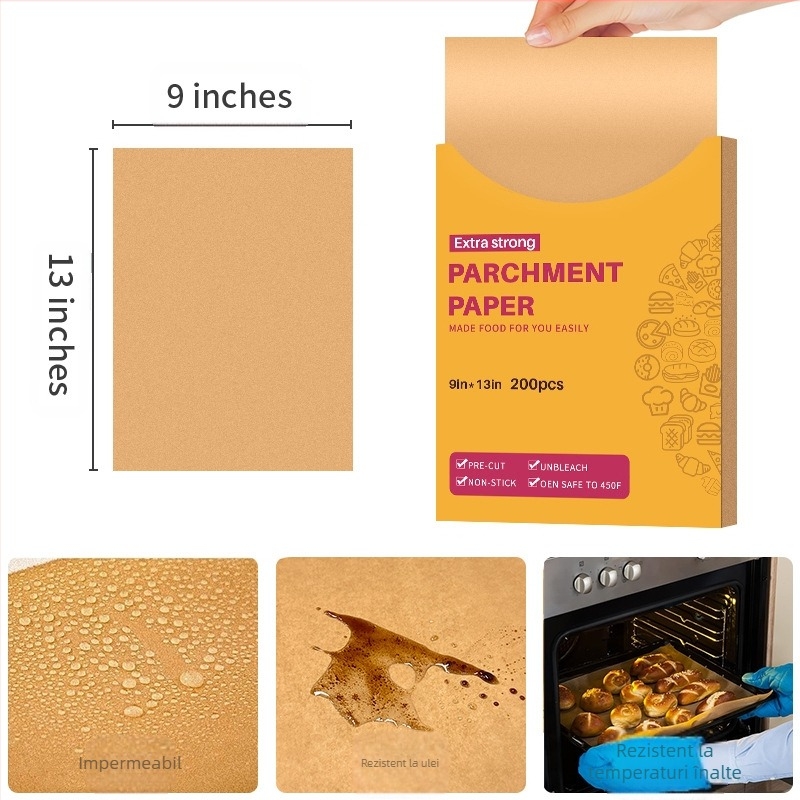 Hârtie de copt specială transfrontalieră pentru izolarea cărnii, hârtie specială pentru cuptor la temperatură înaltă, hârtie de copt de unică folosință, hârtie siliconică alimentară