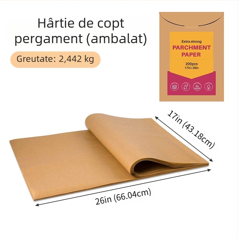 Hârtie de copt specială transfrontalieră pentru izolarea cărnii, hârtie specială pentru cuptor la temperatură înaltă, hârtie de copt de unică folosință, hârtie siliconică alimentară