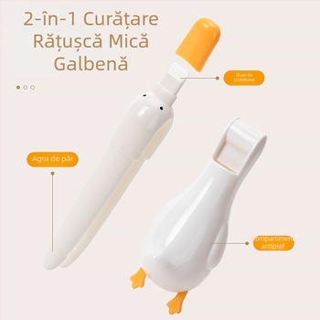 Drăguț rață păr clip baie perete agățat depozitare două-în-unu Scoop gura curățare pete podea scurgere chiuvetă perie de toaletă