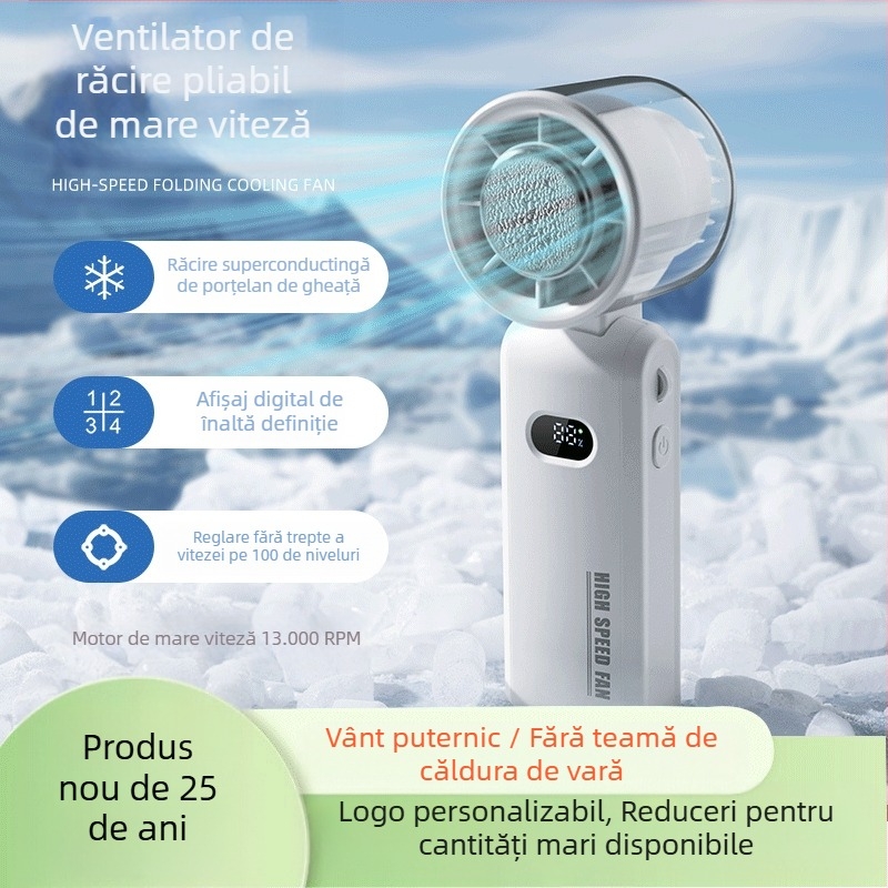 25 de ani de ventilator portabil de refrigerare de mare viteză transfrontalier, ventilator turbo semiconductor portabil pentru exterior, cu gât suspendat