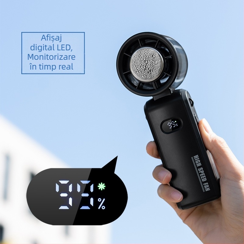 25 de ani de ventilator portabil de refrigerare de mare viteză transfrontalier, ventilator turbo semiconductor portabil pentru exterior, cu gât suspendat