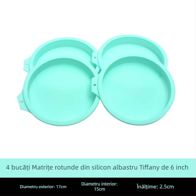 Fabrica de 4/6/8 inch silicon șifon tort matriță fără tăiere stratificată curcubeu mousse rotundă instrument de copt tort