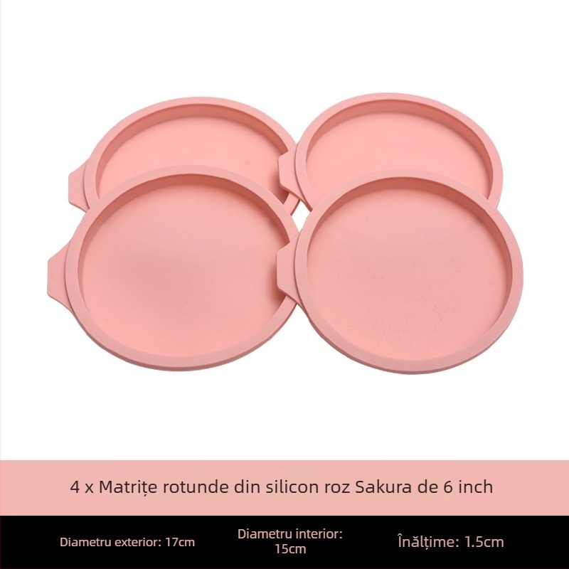 Fabrica de 4/6/8 inch silicon șifon tort matriță fără tăiere stratificată curcubeu mousse rotundă instrument de copt tort