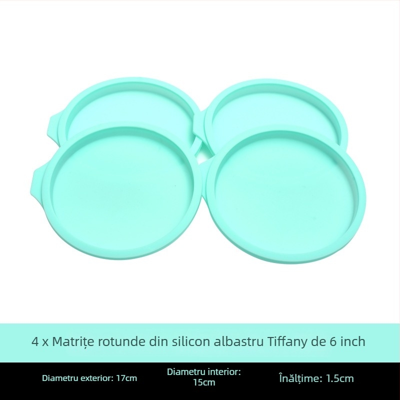 Fabrica de 4/6/8 inch silicon șifon tort matriță fără tăiere stratificată curcubeu mousse rotundă instrument de copt tort