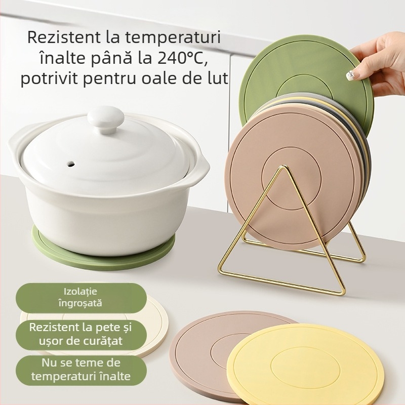 Izolație termică covoraș din silicon pentru masă, covoraș anti-opărire, covoraș pentru oală, special rezistent la temperaturi ridicate, bol, covoraș pentru coasere, uz casnic de înaltă calitate, sense