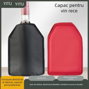 În aer liber Camping PVC Gel Nylon Ice Wine Cover Grosished Red Wine Ice Bag Izolație Bag Portabil Rece Bere Cover
