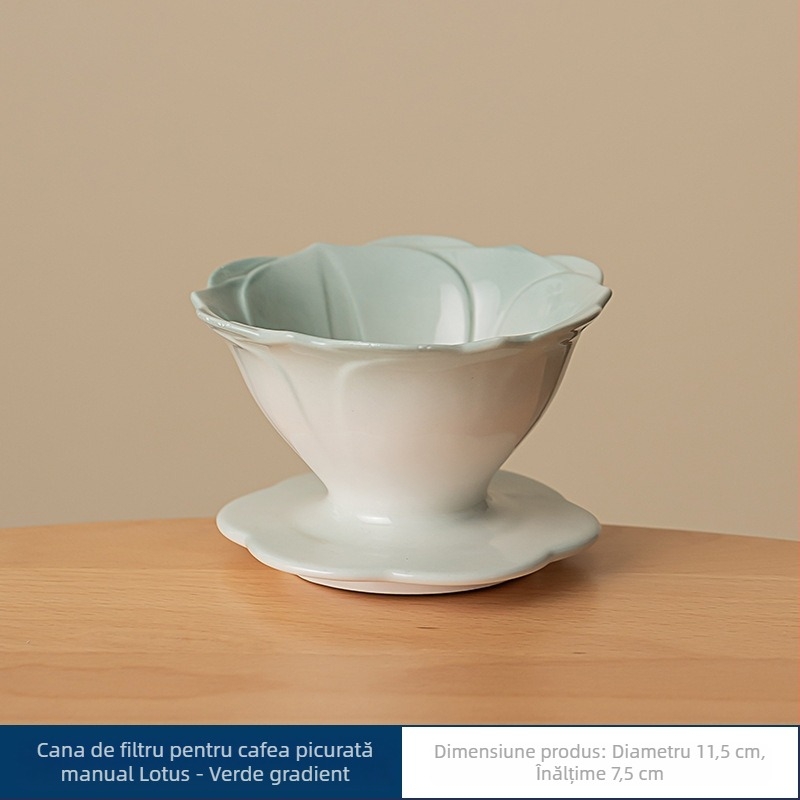 Ceașcă de cafea cu filtru de culoare petală, cafetieră manuală, filtru de cafea, sită, filtru de picurare, ceașcă de cafea ceramică, filtru de cafea