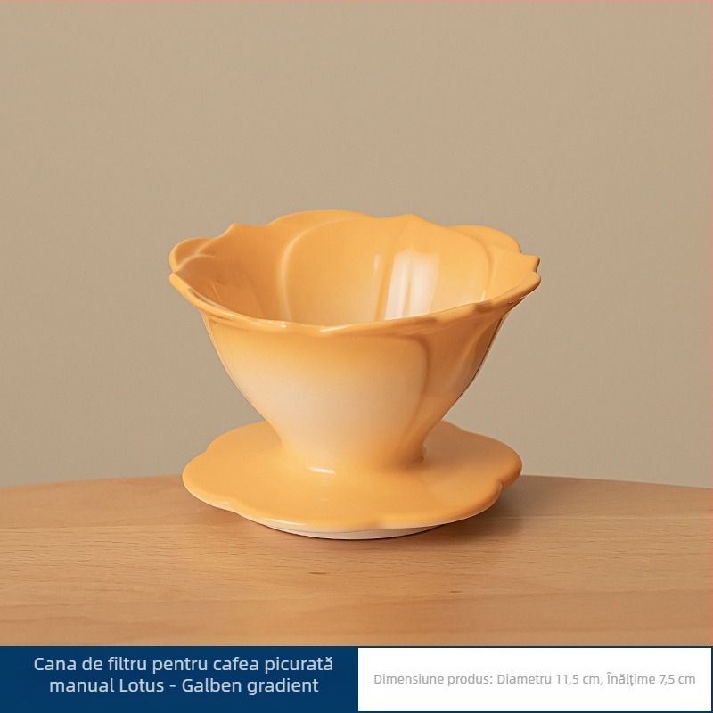Ceașcă de cafea cu filtru de culoare petală, cafetieră manuală, filtru de cafea, sită, filtru de picurare, ceașcă de cafea ceramică, filtru de cafea
