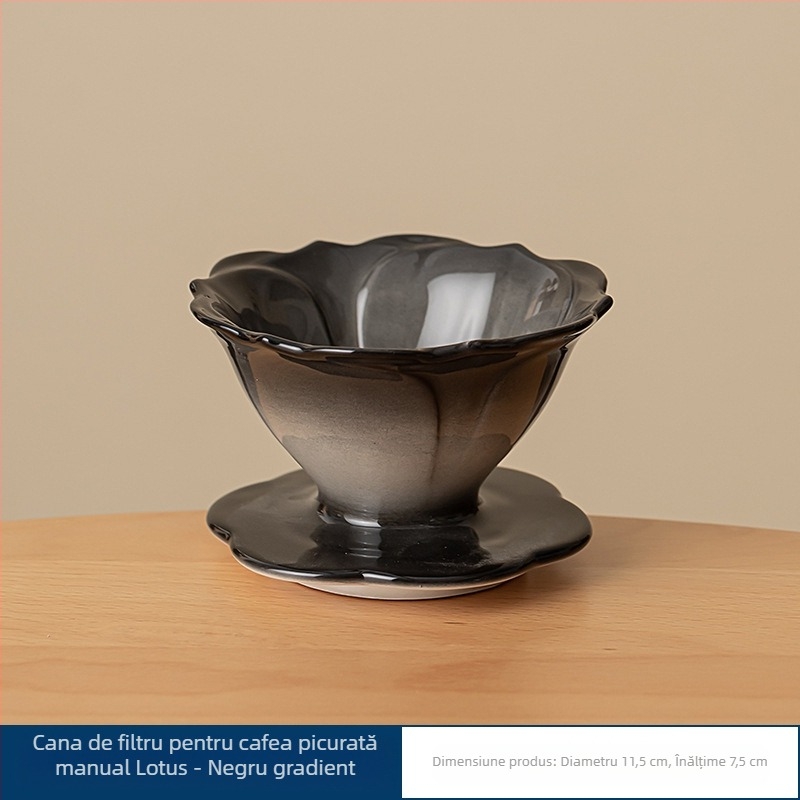 Ceașcă de cafea cu filtru de culoare petală, cafetieră manuală, filtru de cafea, sită, filtru de picurare, ceașcă de cafea ceramică, filtru de cafea