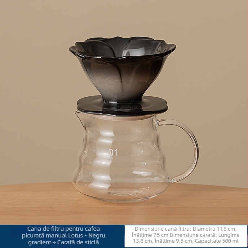 Ceașcă de cafea cu filtru de culoare petală, cafetieră manuală, filtru de cafea, sită, filtru de picurare, ceașcă de cafea ceramică, filtru de cafea
