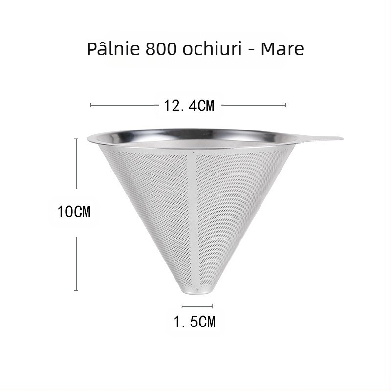 Filtru de cafea, Filtru de cafea, Ceașcă filtrantă, Ustensilă de cafea preparată manual, Scurgere de ceai, Hârtie fără filtru, Pâlnie de cafea criptată ultra-fină