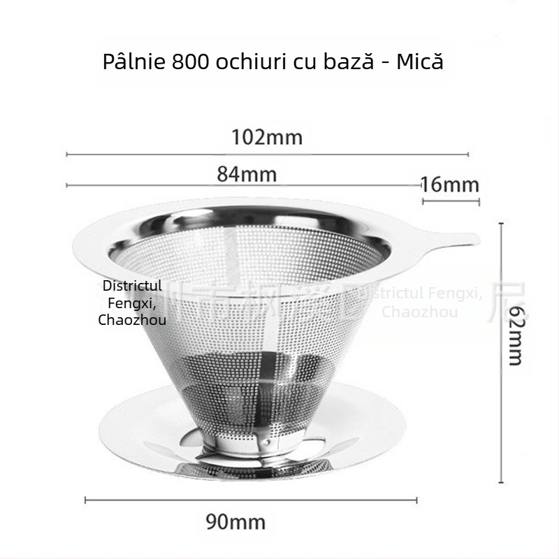 Filtru de cafea, Filtru de cafea, Ceașcă filtrantă, Ustensilă de cafea preparată manual, Scurgere de ceai, Hârtie fără filtru, Pâlnie de cafea criptată ultra-fină