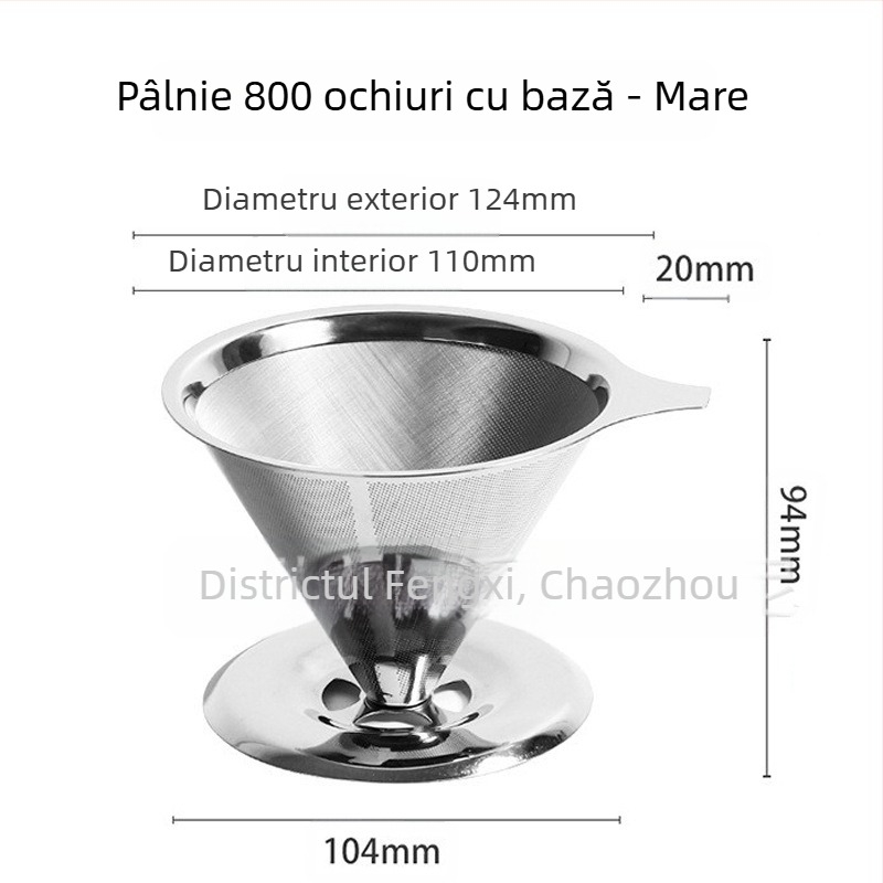 Filtru de cafea, Filtru de cafea, Ceașcă filtrantă, Ustensilă de cafea preparată manual, Scurgere de ceai, Hârtie fără filtru, Pâlnie de cafea criptată ultra-fină