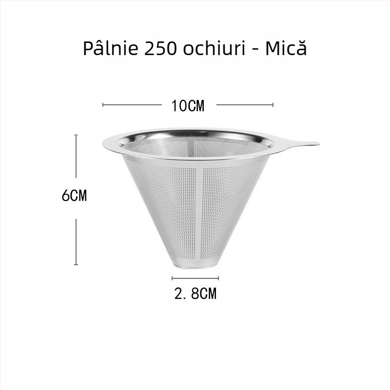 Filtru de cafea, Filtru de cafea, Ceașcă filtrantă, Ustensilă de cafea preparată manual, Scurgere de ceai, Hârtie fără filtru, Pâlnie de cafea criptată ultra-fină