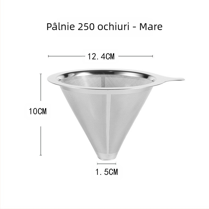 Filtru de cafea, Filtru de cafea, Ceașcă filtrantă, Ustensilă de cafea preparată manual, Scurgere de ceai, Hârtie fără filtru, Pâlnie de cafea criptată ultra-fină