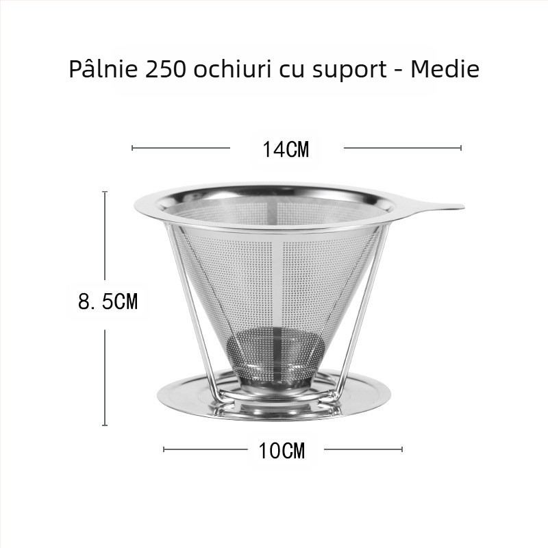 Filtru de cafea, Filtru de cafea, Ceașcă filtrantă, Ustensilă de cafea preparată manual, Scurgere de ceai, Hârtie fără filtru, Pâlnie de cafea criptată ultra-fină