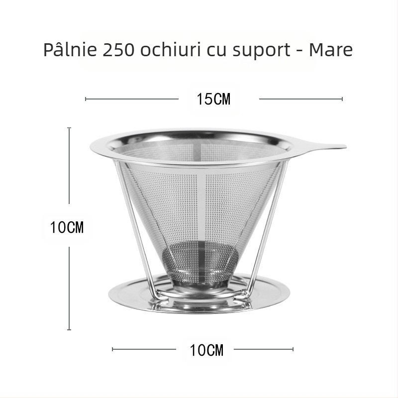 Filtru de cafea, Filtru de cafea, Ceașcă filtrantă, Ustensilă de cafea preparată manual, Scurgere de ceai, Hârtie fără filtru, Pâlnie de cafea criptată ultra-fină