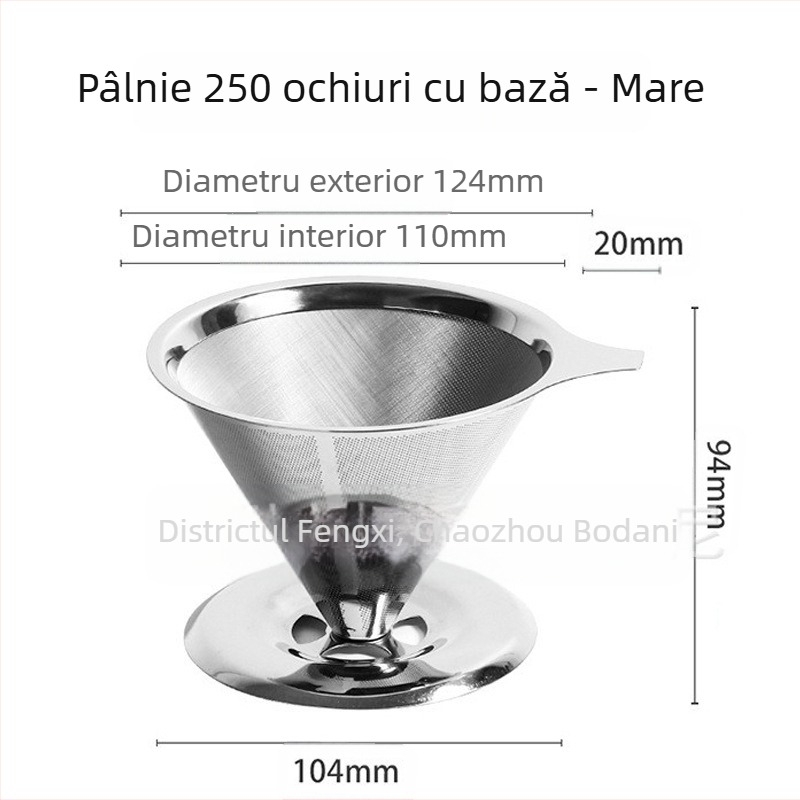 Filtru de cafea, Filtru de cafea, Ceașcă filtrantă, Ustensilă de cafea preparată manual, Scurgere de ceai, Hârtie fără filtru, Pâlnie de cafea criptată ultra-fină