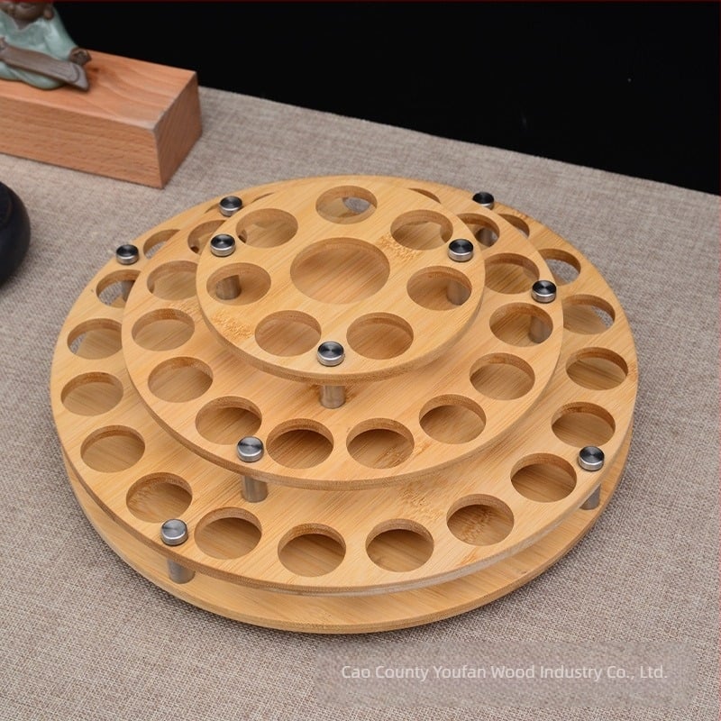 Raft de afișare pentru uleiuri esențiale, cutie de depozitare din lemn, cu 3 straturi, 15 m, masă de finisare pentru sticle de ulei esențial, raft de afișare în trepte, raft din lemn