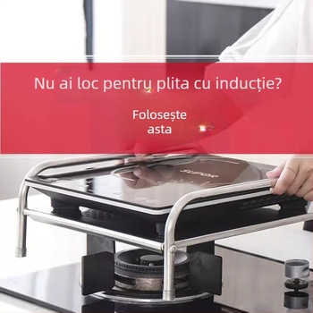 Raft pentru aragaz cu inducție din oțel inoxidabil îngroșat, raft de depozitare pentru aragaz pe gaz, capac pentru aragaz, raft de depozitare pentru blat