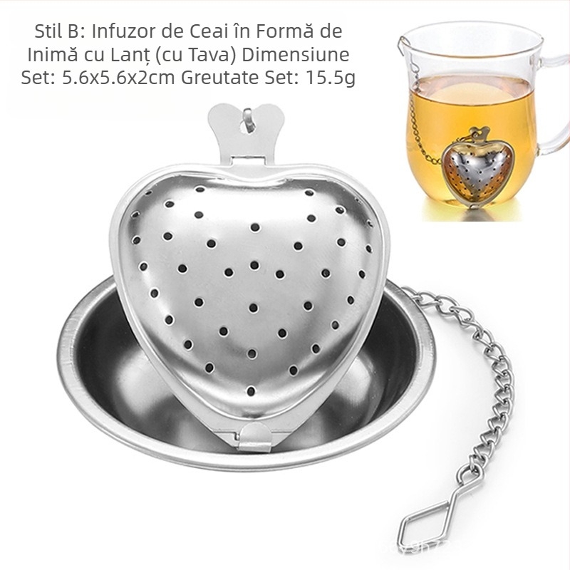 Sită de ceai din oțel inoxidabil, cană suspendată, artefact modern pentru prepararea ceaiului, scurgere de ceai pentru birou, cu tavă specială, o varietate de modele opționale