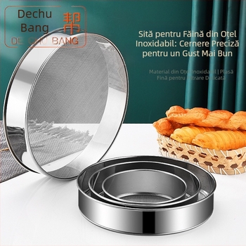 Instrumente de copt 304 Sită de făină din oțel inoxidabil Sită rotundă portabilă cu filtru 40 Mesh 60 Mesh Sită fină pentru făină