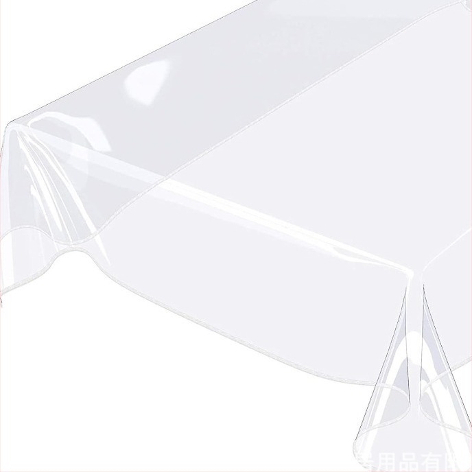 Față de masă transparentă din plastic, 100% impermeabilă, husă de protecție transparentă pentru birou, cu margine de blocare de 0,13 mm